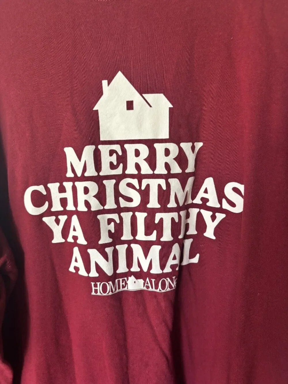 Home Alone Burgundy Graphic Sweatshirt